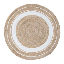  Harrison Rug 120cm Round White/Natural - Mosshead Trading Co