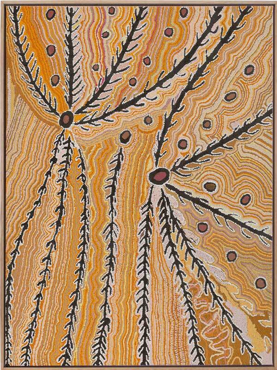 Wakirlpirri Jukurrpa Ochre Canvas Art Print