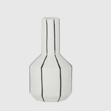  Mono Ceramic Vase White/Black - Mosshead Trading Co