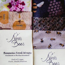  Beeswax Food Wraps. Reusable Foodwraps - Eco Friendly Gift