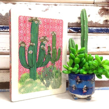  Saguaro Cactus Woodblock - Large