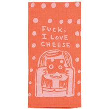  Vintage Inspired Tea Towel - 'F*ck 'I love cheese'