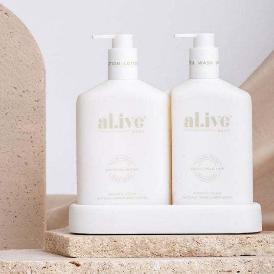 Al.ive Wash & Lotion Duo + Tray - Mango and Lychee