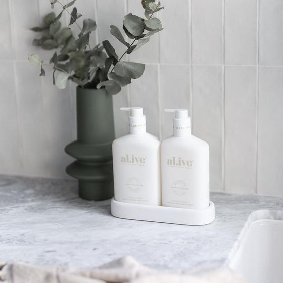 Al.ive Wash & Lotion Duo + Tray - Mango and Lychee