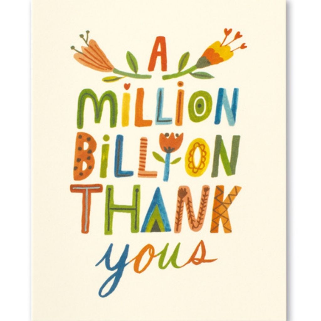 A Million Billion Thank You's - Card – Mosshead Trading Co