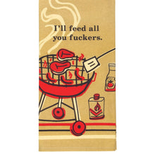  Vintage Inspired Dish Towel - 'I'll Feed All You F*ckers'