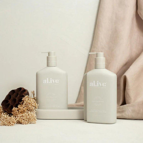 Al.ive Wash & Lotion Duo + Tray - Sea Cotton & Coconut