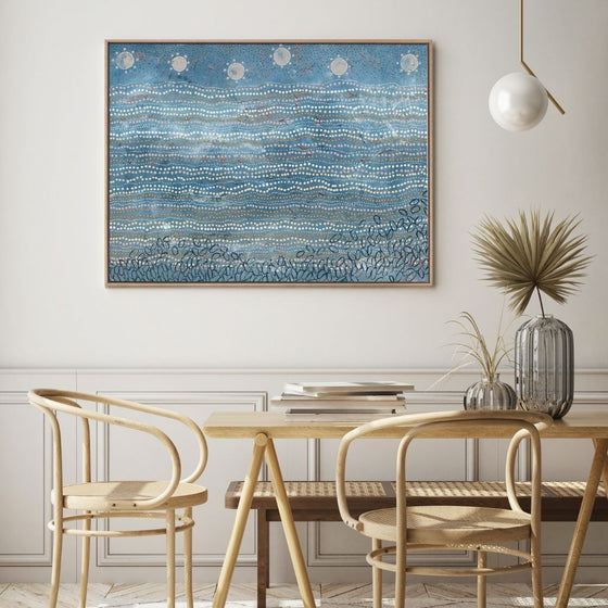 Wubunginya Blue Canvas Art Print