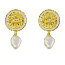  Paige Pearl Earrings Sterling Silver - Gold - Mosshead Trading Co