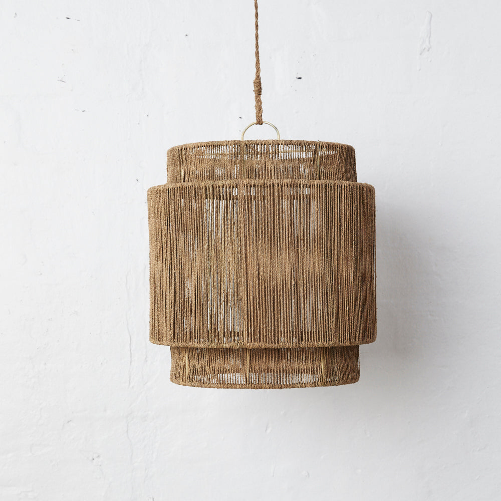Joni Banded Jute Light Shade – Mosshead Trading Co